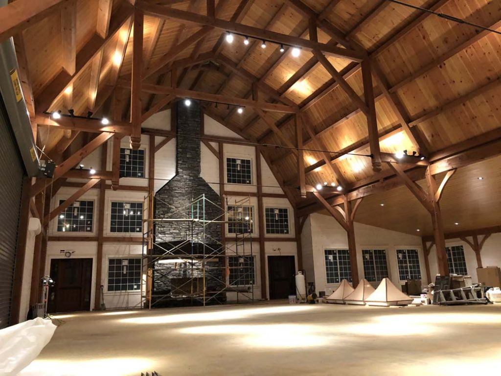 interior finished photo of timber frame design