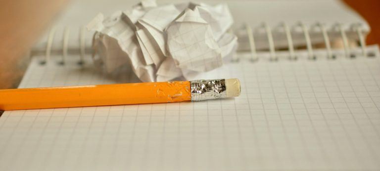 pencil on graph paper