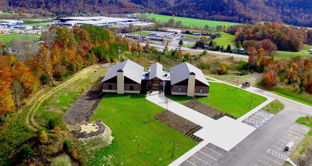Aerial view of the SIPs built Daniel Boone center