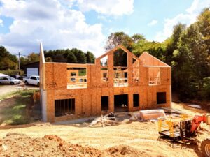 custom home being built with structural insulated panels in Virgina