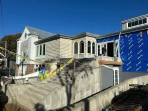 exterior SIP construction of synagogue renovation