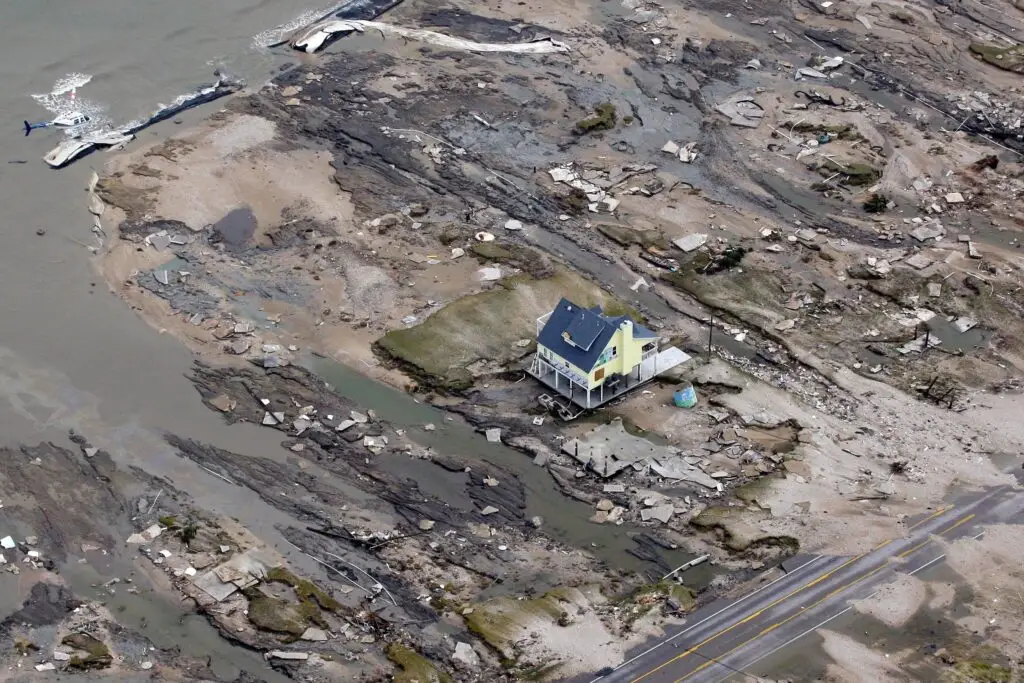 home built with structural insulated panels still standing in Texas after Hurricane Ike